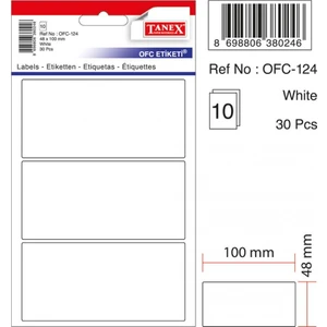 Ofc-124 Beyaz Ofis Etiketi 100 Ad-10-Lu Poşet
