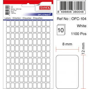 Ofc-104 Beyaz Ofis Etiketi 100 Ad-10-Lu Poşet