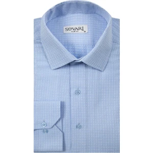 Slim Fit Armür Desenli Beyaz Erkek Gömlek