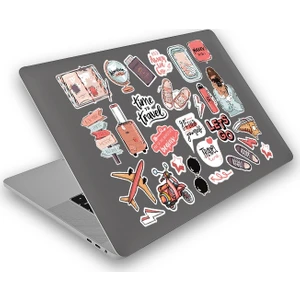 Atölye Çizgi Travel Time Pink Laptop Tablet Sticker