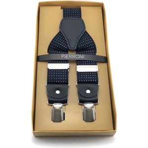 Lacivert Beyaz Noktalı Pantolon Askısı