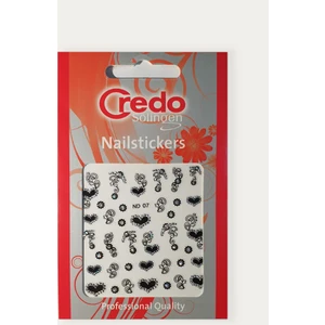 Credo Solingen Nail Sticker Tırnak Sticker Black Heart White ND07