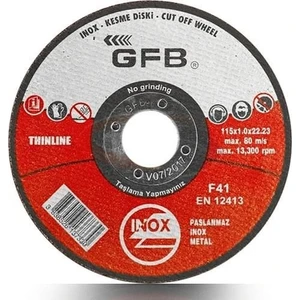 Gfb Metal Inox Kesici Taş 125 mm