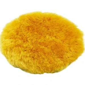 Sarı Tüy Kuzu Postu Parlatma Keçesi Cırt Tabanlı 160MM