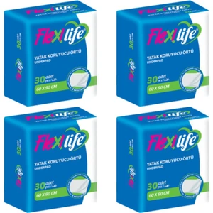 Flexilife Hasta Altı Bezi Yatak Koruyucu 60X90 cm 30 Lu 4 Paket