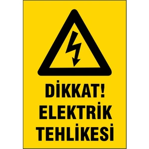 5 Adet Elektrik Tehlikesi Uyarı Ikaz Levhası