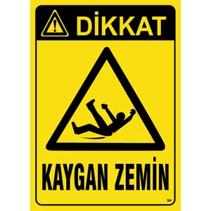 5 Adet Dikkat Kaygan Zemin Uyarı Levhası