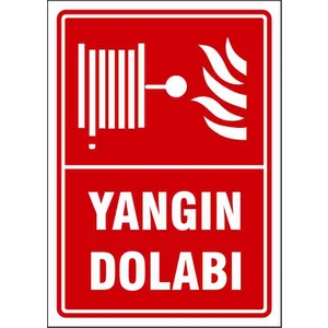 5 Adet Yangın Dolabı Uyarı Levhası