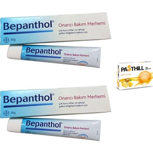 Onarıcı Bakım Merhemi 30 gr x 2 Adet + Pasthill 1 Adet Bal & Limon 24 Drops