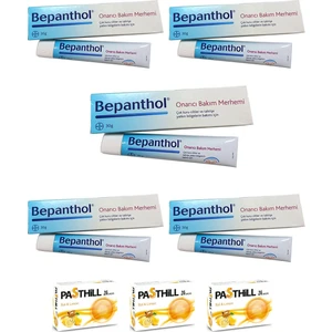 Onarıcı Bakım Merhemi 30 gr x 5 Adet + Pasthill 3 Adet Bal & Limon 24 Drops