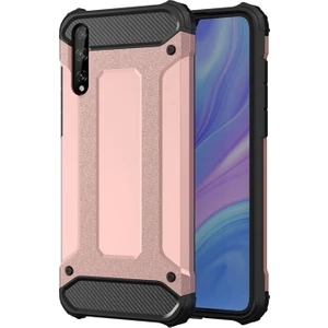 Caseart Huawei P Smart S Kapak Çift Katmanlı Zırh Tank Kılıf - Rose Gold