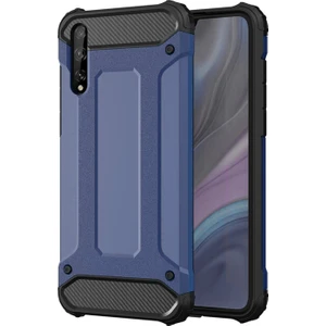 Caseart Huawei P Smart S Kapak Çift Katmanlı Zırh Tank Kılıf - Lacivert