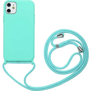 Caseart Apple iPhone 11 Kapak Ipli Askılı Içi Süet Lansman Kılıf - Turkuaz
