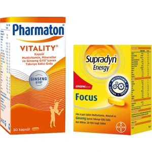 Vitality 30 Kapsül ve Supradyn Energy Focus 30 Tablet Seti