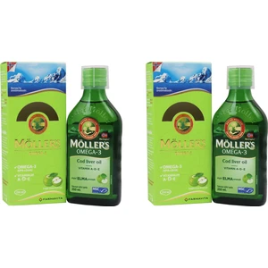 Möller's Omega 3 Balık Yağı 250 ml Elma 2'li Paket