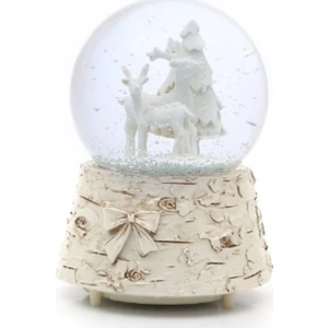 Fbz Home Işıklı Büyük Boy Kar Küresi Geyikli Cam Küre Otomatik Kar Püskürten Küre