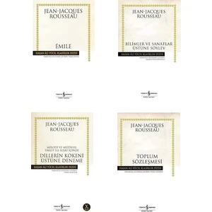 Hasan Ali Yücel Klasikleri : Emile - Bilimler ve Sanatlar Üstüne Söylev -  Dillerin Kökeni Üstüne Deneme - Toplum Sözleşmesi - Jean Jeanjacques Rousseau 4 Kitap Set