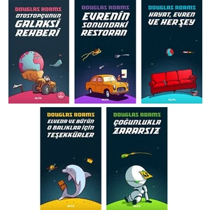 Otostopçunun Galaksi Rehberi - Evrenin Sonundaki Restoran - Hayat Evren ve Her Şey - Elveda ve Bütün O Balıklar Için Teşekkürler - Çoğunlukla Zararsız - 5 Kitap - Douglas Adams