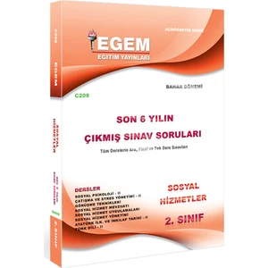 Egem Eğitim Yayınları 2. Sınıf Sosyal Hizmetler Çıkmış Sınav Soruları (2012 - 2018) - Bahar Dönemi (4. Yarıyıl)