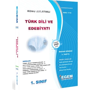 Egem Eğitim Yayınları 1. Sınıf Türk Dili ve Edebiyatı Konu Anlatımlı Soru Bankası Bahar Dönemi (2. Yarıyıl)