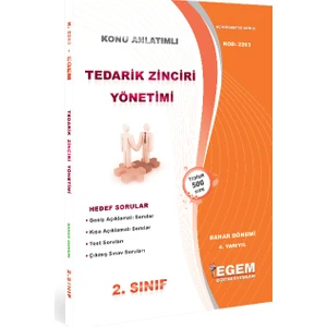 Egem Eğitim Yayınları Tedarik Zinciri Yönetimi Konu Anlatımlı Soru Bankası - Bahar Dönemi (4. Yarıyıl)