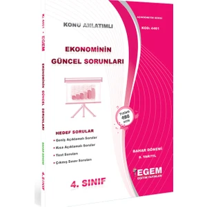 Egem Eğitim Yayınları Ekonominin Güncel Sorunları Konu Anlatımlı Soru Bankası - Bahar Dönemi (2. Yarıyıl)