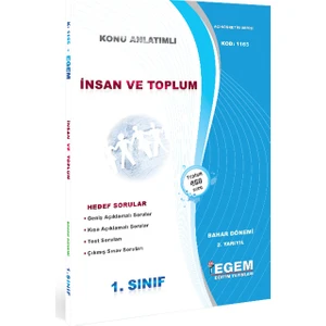 Egem Eğitim Yayınları İnsan ve Toplum Konu Anlatımlı Soru Bankası - Bahar Dönemi (2. Yarıyıl)