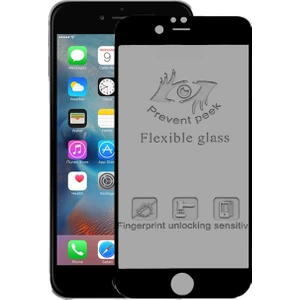 Kzy Apple iPhone 6s Tam Kaplayan Seramik Nano Esnek Hayalet Ekran Koruyucu - Siyah