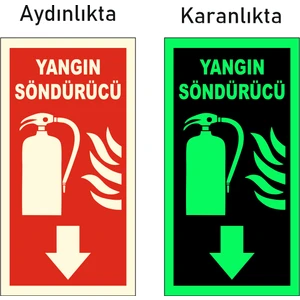 Fotolümen Fosforlu Yangın Söndürücü Levhası