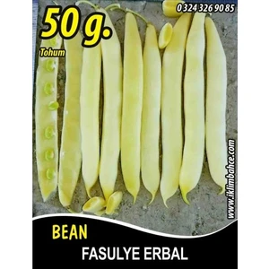 İbk İklim Bahçe Fasulye Tohumu Erbal (Sarı Oturak Turşuluk) 50 G.  (~  150 Tohum)