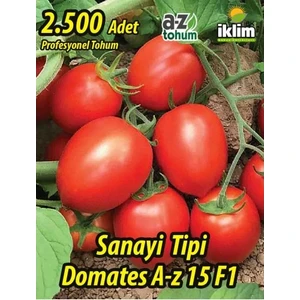 İbk İklim Bahçe Domates Tohumu  Hibrit Sanayi Tipi Domates A-Z-15 F1 50 Adet