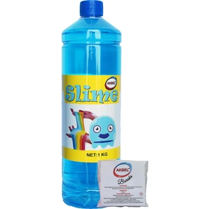 şaka hamuru slime mavi 1 kg + boraks