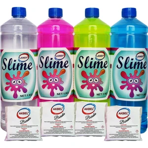 zıp zıp slime seti 4 renk 4x1 kg + boraks