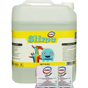 şaka hamuru slime şeffaf boyasız 5 kg + 200 gr boraks