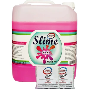 zıp zıp slime fosforlu pembe 5  kg + 200 gr boraks