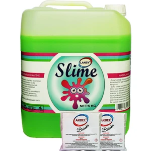 zıp zıp slime fosforlu yeşil 5 kg + 200 gr boraks