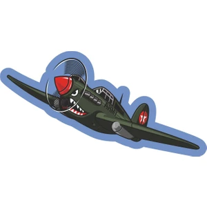 Sticker Atölyesi Savaş Uçağı Sticker - 25049