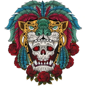 Sticker Atölyesi Aslan Kurukafa Sticker - 13018