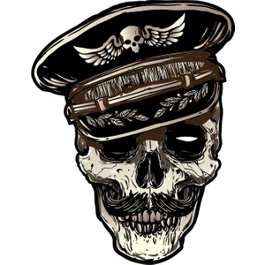 Sticker Atölyesi Asker Kurukafa Sticker - 13016