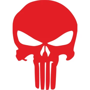 Sticker Atölyesi Punisher Kırmızı Sticker - 13027