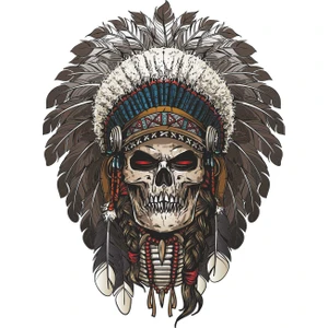 Sticker Atölyesi Kızıldereli Kurukafa Sticker - 13037