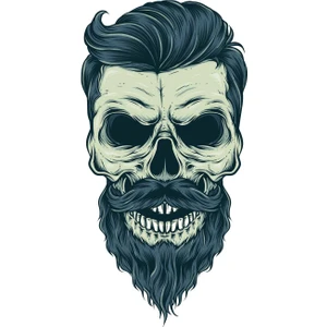 Sticker Atölyesi Hipster Kurukafa Sticker - 13041