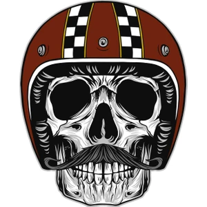 Sticker Atölyesi Motorcu Kurukafa Sticker - 13055