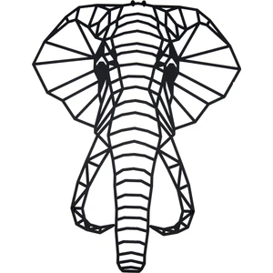 Dfa Dekoratif Fil Metal Tablo   -58X45 cm