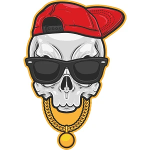 Sticker Atölyesi Rapçi Kurukafa Sticker - 13051