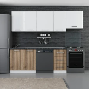 255 cm Mutfak Dolabı Beyaz Dore 255-D12
