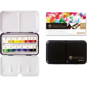 Mungyo Profesyonel Suluboya Seti 12 Renk Yarım Tablet + Defter