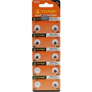 AG0 LR69/LR521/379 Alkalin Düğme Pil 10'lu