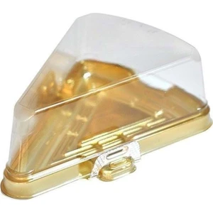 Özge Plastik Dilim Pasta Kabı Seti - 50'li