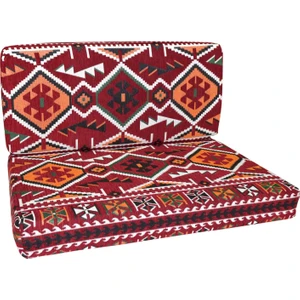 Bolvadin Şark Köşesi MTK404-402 Şark Köşesi Bordo Halı Des. Ikili Minder Tk. 120LİK